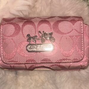Coach Pink Signature mini clutch